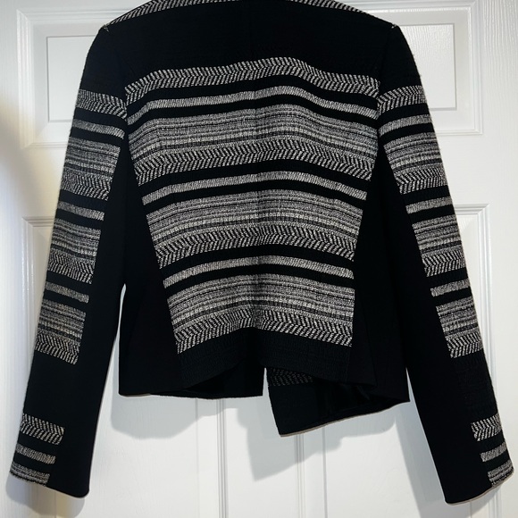 NWT Classiques Entier Women’s Sz L Black White Coat Jacket Blazer Long Sleeve - Picture 9 of 10